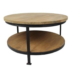 Odkládací stolek  z teakového dřeva HSM collection Wendy, ⌀ 80 cm