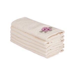 Sada 6 béžových bavlněných ručníků Nakis Cassie, 30 x 50 cm