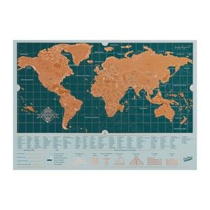 Stírací mapa světa Luckies of London Backpacker Edition