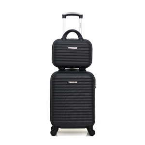 Set černého cestovního kufru na kolečkách a menšího příručního kufříku Bluestar Marro