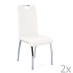 Sada 2 bílých jídelních židlí Interlink Georgia