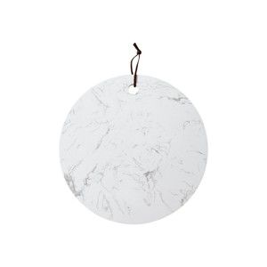 Bílé servírovací prkénko z kamene Ladelle, ⌀ 30 cm
