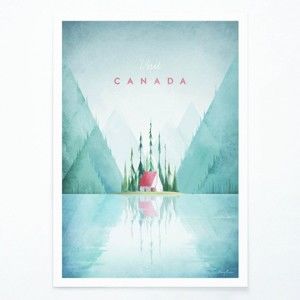 Plakát Travelposter Canada, A3