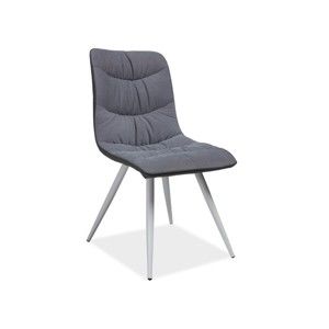 Jídelní židle z šedé ekokůže Signal Evita