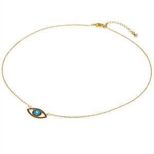 Dámský náhrdelník zlaté barvy s motivem oka Tassioni