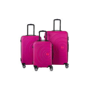Sada 3 růžových cestovních kufrů Berenice Circle