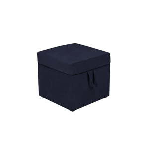 Tmavě modrá taburetka s úložným prostorem KICOTI Cube