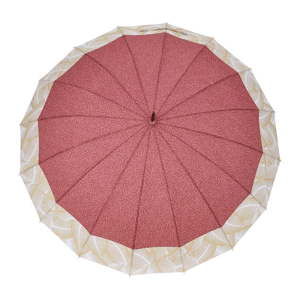 Červený holový deštník Ambiance Tropical, ⌀ 105 cm