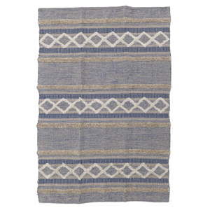 Šedý bavlněný koberec InArt Stripy, 120 x 180 cm