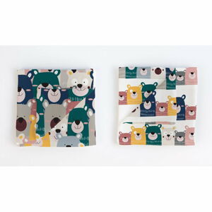 Bavlněná dětská deka Little Nice Things Bears, 80 x 80 cm