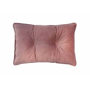 Růžový polštář Tiseco Home Studio Velvet Button, 40 x 60 cm