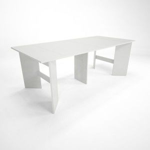 Bílý dřevěný rozkládací jídelní stůl Artemob Grace