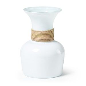 Bílá váza z recyklovaného skla La Forma Sarel