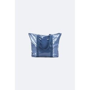 Bledě modrá lesklá taška s vysokou voděodolností Rains City Tote