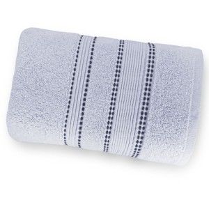 Šedý ručník ze 100% bavlny Marie Lou Remix, 140 x 70 cm