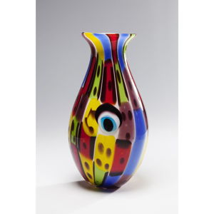 Skleněná váza Kare Design Face Colore, výška 36 cm