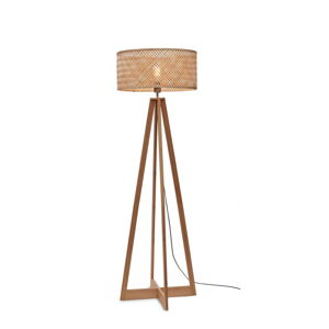 Stojací lampa s bambusovým stínidlem v přírodní barvě (výška 145 cm) Java – Good&Mojo