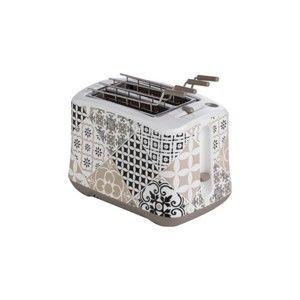 Šedý toaster z nerezové oceli Brandani Alhambra, 25 x 16 cm