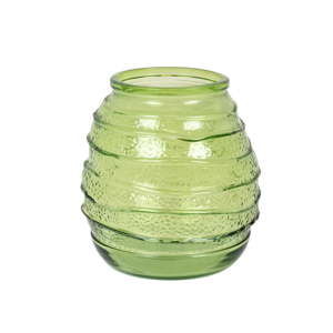 Světle zelená váza z recyklovaného skla Ego Dekor Organic, výška 19 cm