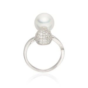 Perlový prsten Pearls of London Queen, vel. 52