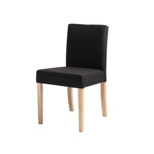 Černá židle s přírodními nohami Custom Form Wilton