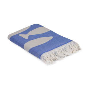Modrý ručník Balik, 180 x 100 cm
