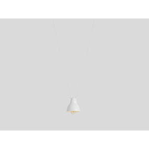 Bílé závěsné svítidlo s detailem ve zlaté barvě Custom Form Coben