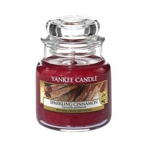 Vonná svíčka Yankee Candle Třpytivá Skořice, doba hoření 25 - 40 hodin
