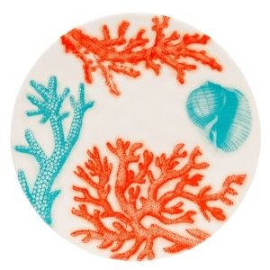 Melaminový talíř s potiskem Navigate Coral