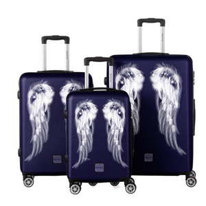 Sada 3 tmavě modrých cestovních kufrů Berenice Wings