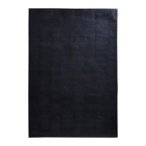 Černý koberec z pravé kůže Fuhrhome Athens, 170 x 240 cm