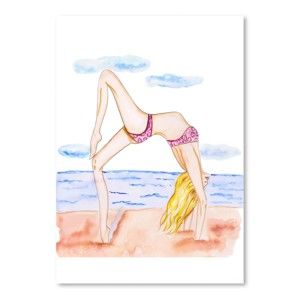 Plakát Americanflat Beach Pilates, 42 x 30 cm