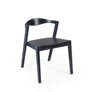 Černá jídelní židle ze dřeva Sungkai Moycor Arco