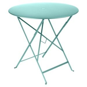 Modrý zahradní stolek Fermob Bistro, ⌀ 77 cm