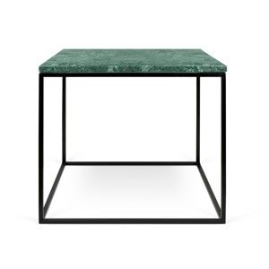 Zelený mramorový konferenční stolek s černými nohami TemaHome Gleam, 50 cm
