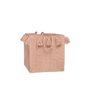 Růžový bavlněný ručně tkaný box Nattiot, ∅ 25 cm
