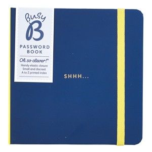 Modrý bloček na hesla Busy B Organised