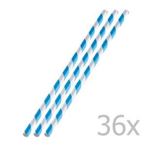 Sada 36 modrých papírových brček Westmark