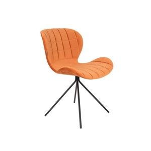 Sada 2 oranžových židlí Zuiver OMG Velvet