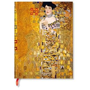 Nelinkovaný zápisník s tvrdou vazbou Paperblanks Klimt´s Portrait of Adele, 18 x 23 cm
