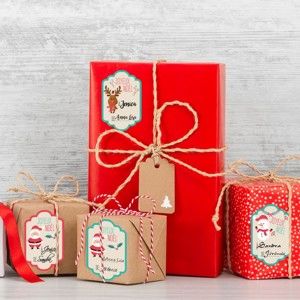 Sada 6 vánočních jmenovek Ambiance Tags For Gifts