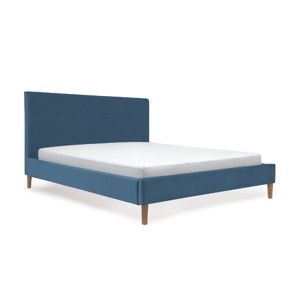 Modrá postel Vivonita Kent Velvety, 180 x 200 cm
