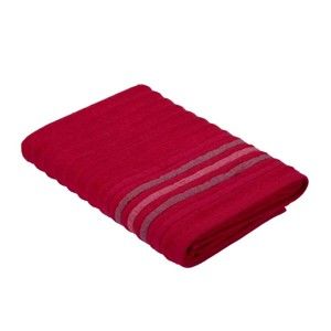 Červený ručník z bavlny Bella Maison Stripe, 30 x 50 cm