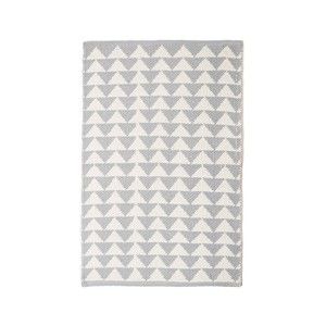 Šedý bavlněný ručně tkaný koberec Pipsa Triangle, 140 x 200 cm