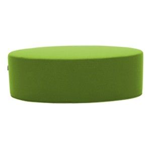 Zelený puf Softline Bon-Bon Felt Melange Green, délka 100 cm