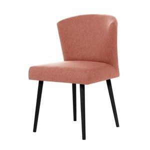Broskvově oranžová jídelní židle s černými nohami My Pop Design Richter