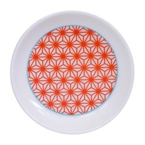 Červeno-bílý talířek Tokyo Design Studio Star/Wave, ø 9 cm
