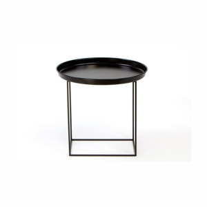 Černý kovový odkládací stolek Nørdifra Ramme, ⌀ 50 cm