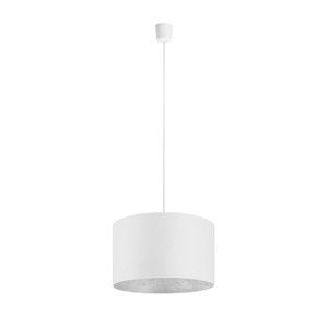 Bílé stropní svítidlo s detailem ve stříbrné barvě Sotto Luce Mika, Ø 40 cm