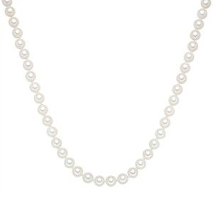 Bílý perlový náhrdelník Perldesse, ⌀ 0,8 x délka 40 cm